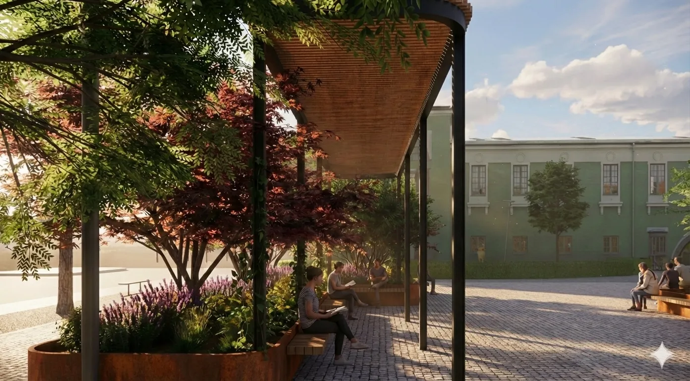 Pergola vy 1 — rendering