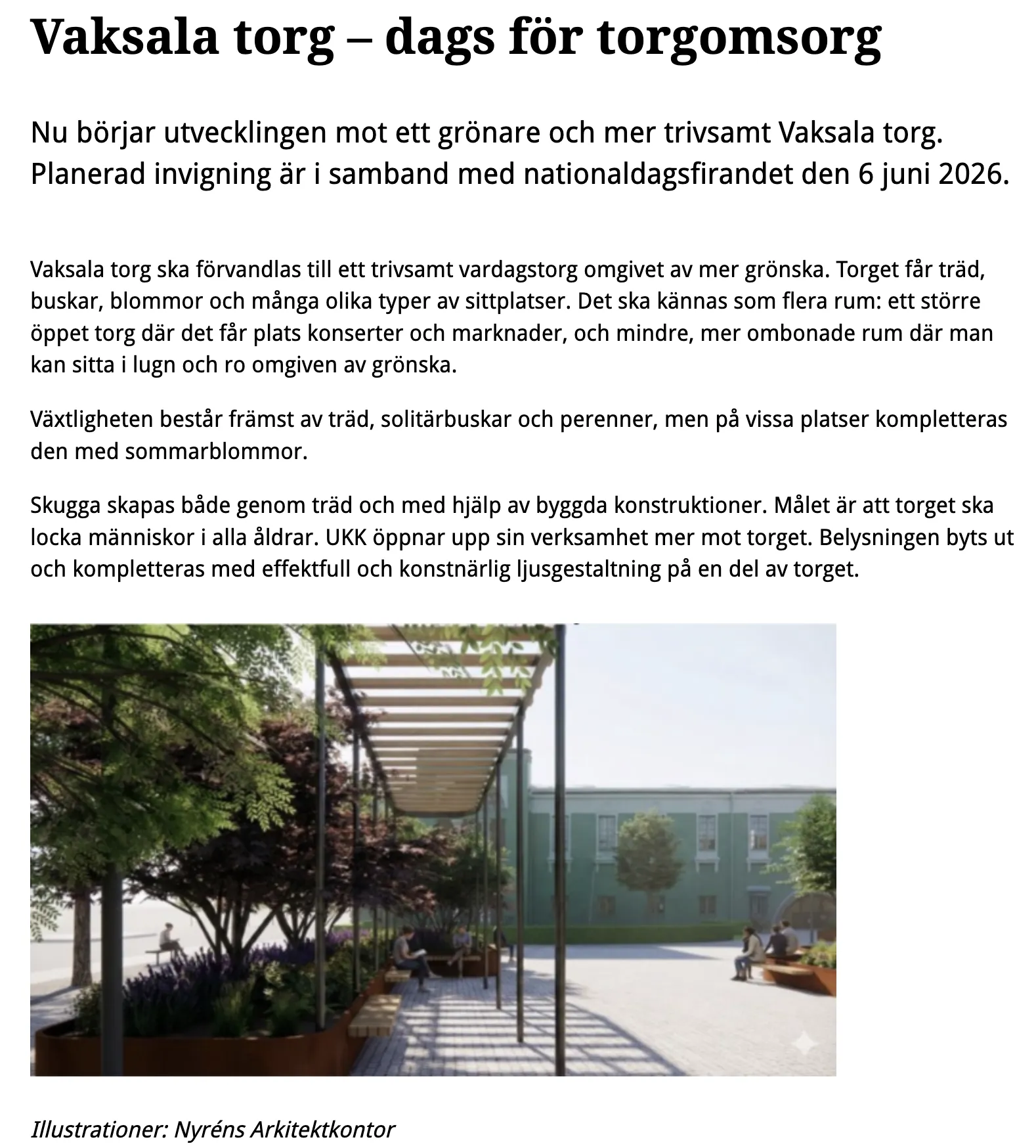 Vaksala torg — artikelutdrag 1